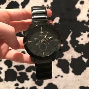 Black Fossil Mens Watch 